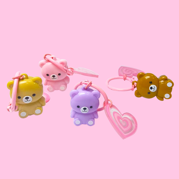 キュートなミニペンダント クマのリップグロスチャーム モデル:C1228 