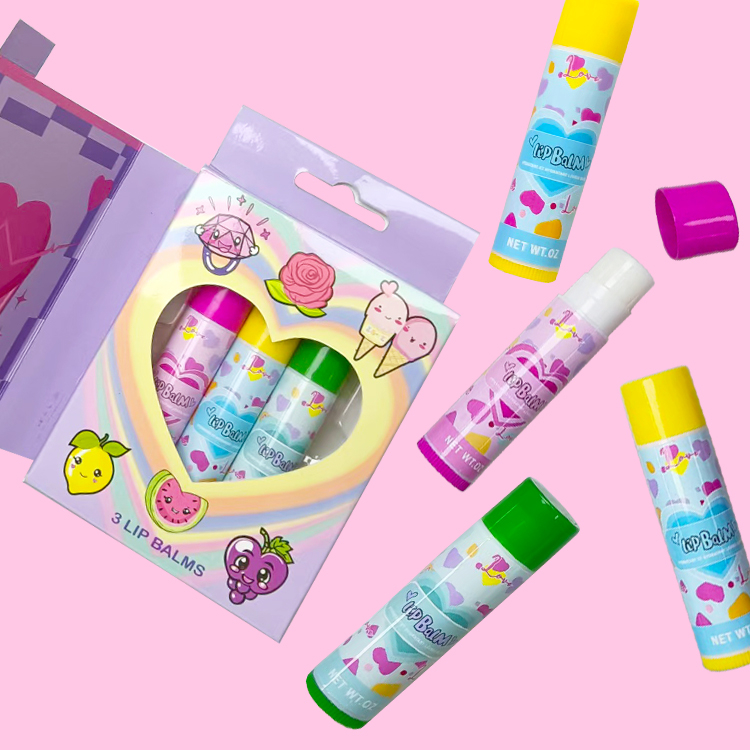 Chapstick Balmは、カラフルなリップクリーム3PC/セットモデルC2131を保湿します