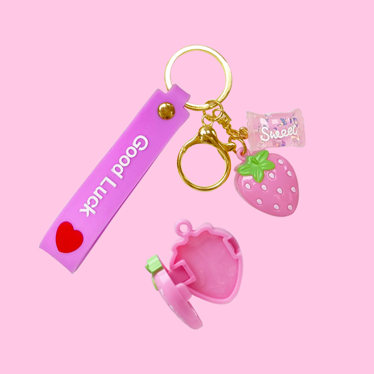 キュートなミニストロベリーリップグロスペンダント モデル: C1229