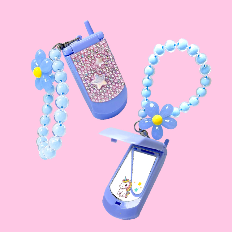 携帯電話スタイルの両面メイクアップミラーモデル：C1223 