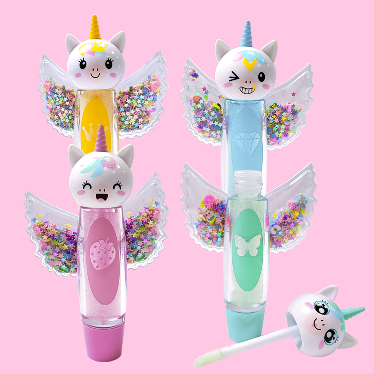 ユニコーン形状保湿かわいいカラフルなリップバームC2150-3翼と